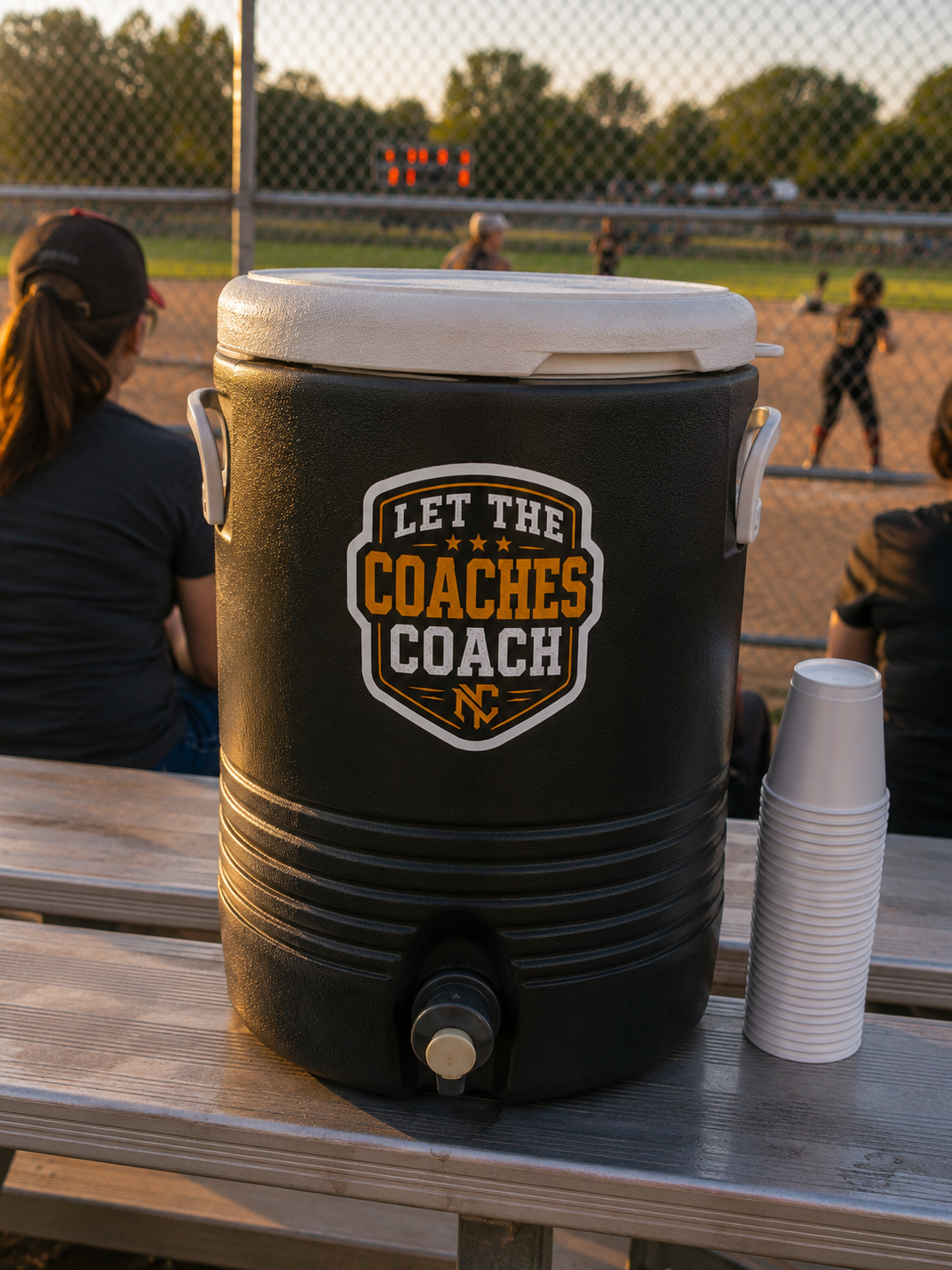 Let The Coaches Coach Sticker